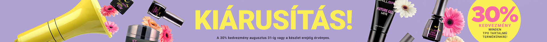 KIÁRUSÍTÁS tpo 30%