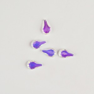 Műköröm Formakövek (10 db-os) drop 5x8mm pink AB