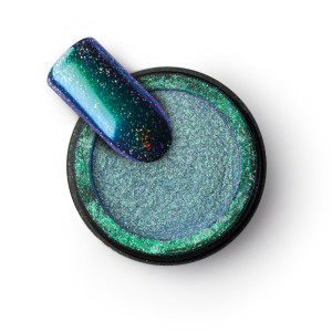 Diamond holo króm pigmentpor - turquoise