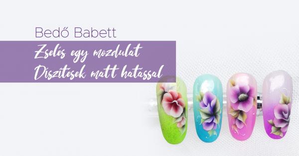 Zselés egymozdulat díszítések matt hatással 
