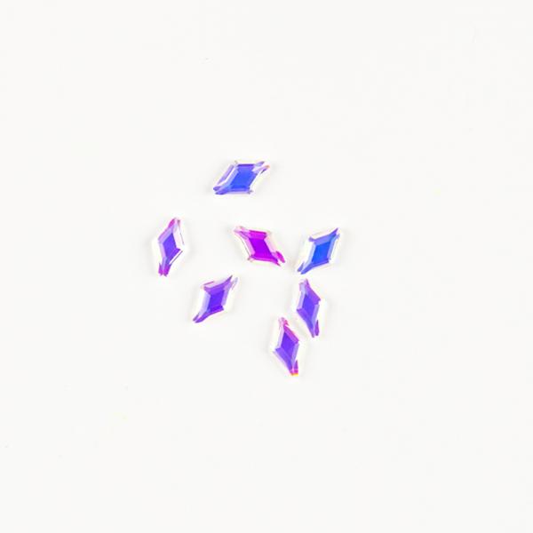 Műköröm Formakövek (10 db-os) rhombus 3x5mm pink AB