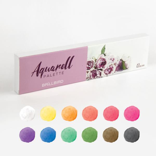 Aquarell / akvarell paletta 12 db-os akvarell festék