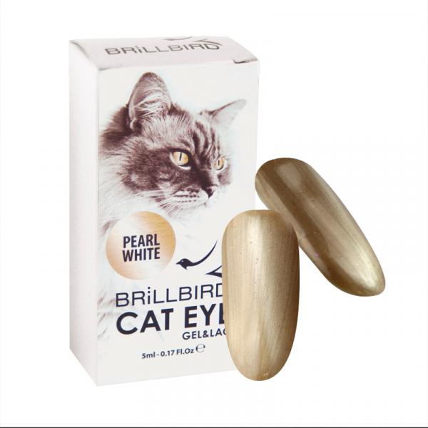 CAT EYE EXTRA Pearl white - gyöngyház színű macskaszem GÉL LAKK 5ml