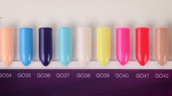 Brush&Go Gel színek kikenve tárcsára - Bemutató (nem megvásárolható)